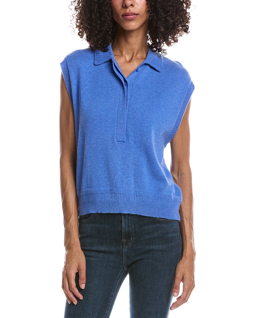 Brodie Cashmere Brodie Cashmere Collared Detail Tank Top