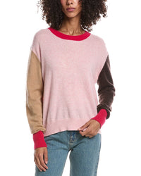 Brodie Cashmere Brodie Cashmere Color Block Crewneck Cashmere Sweater
