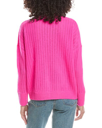 Brodie Cashmere Brodie Cashmere Demi Ladder V-Neck Cashmere Sweater Neck