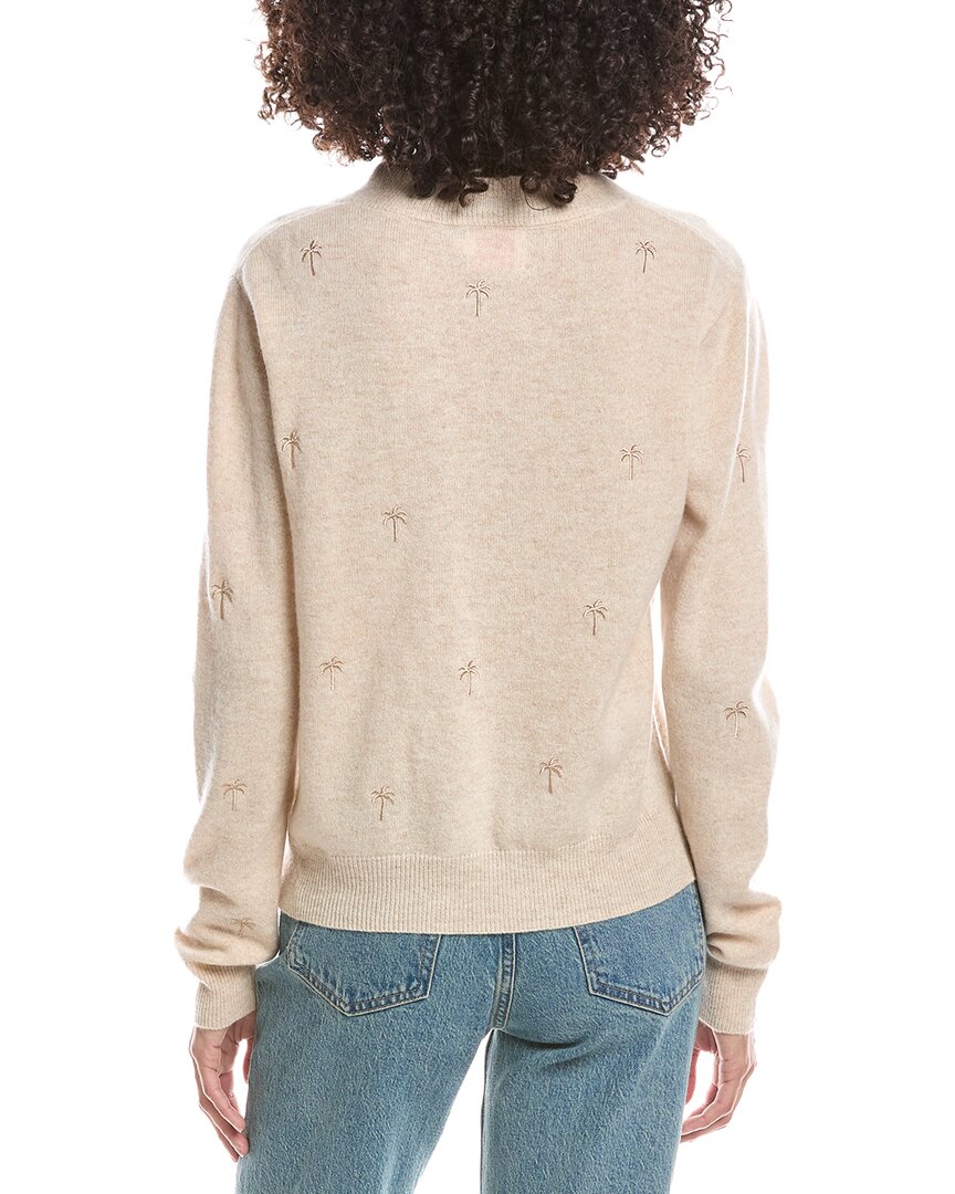 Brodie Cashmere Brodie Cashmere Embroidered V-Neck Cashmere Sweater