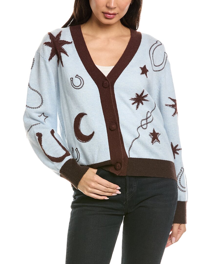Brodie Cashmere Brodie Cashmere Equestrian Motif Cashmere Cardigan