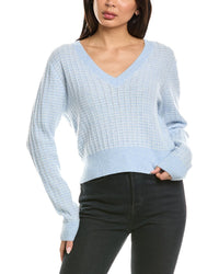 Brodie Cashmere Brodie Cashmere Ethereal Stitch V-Neck Cashmere Sweater