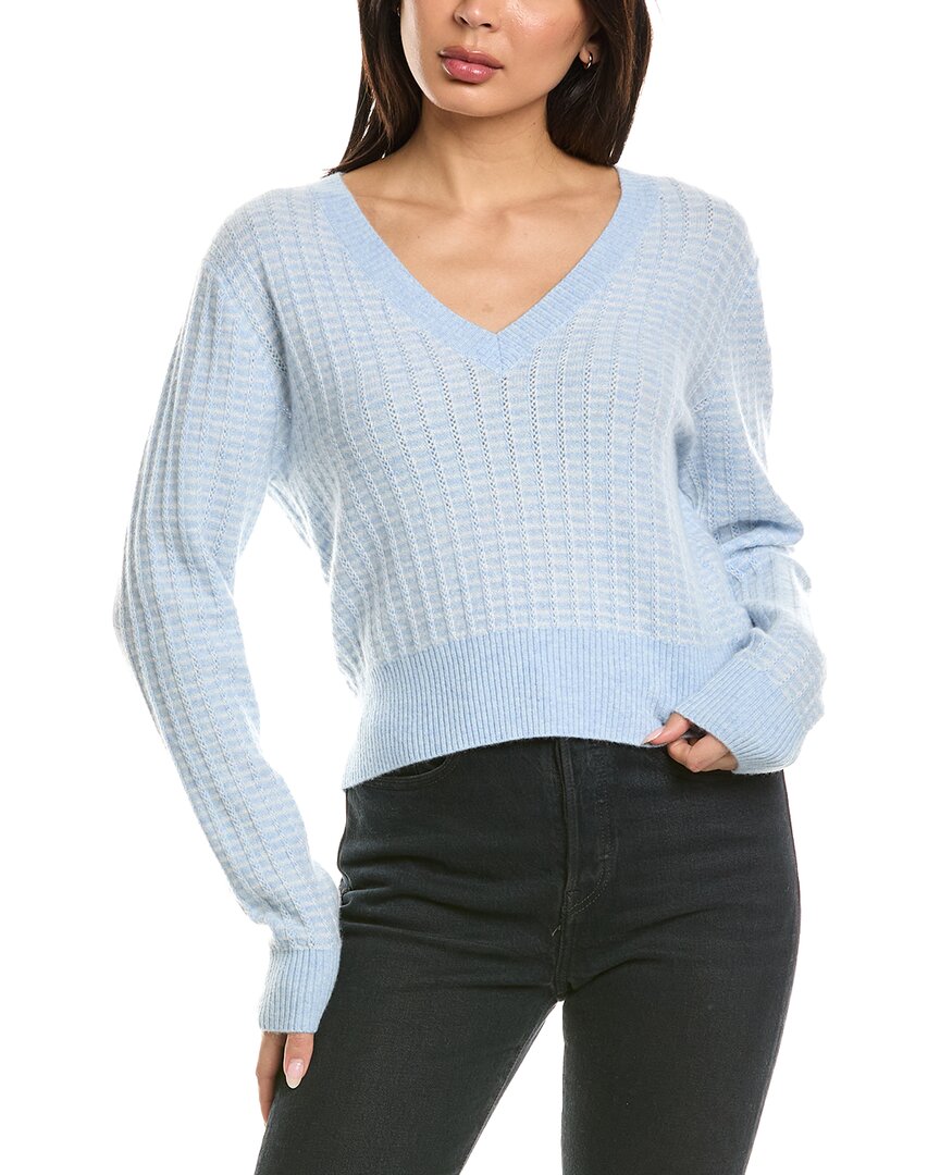 Brodie Cashmere Brodie Cashmere Ethereal Stitch V-Neck Cashmere Sweater