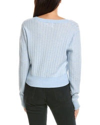 Brodie Cashmere Brodie Cashmere Ethereal Stitch V-Neck Cashmere Sweater