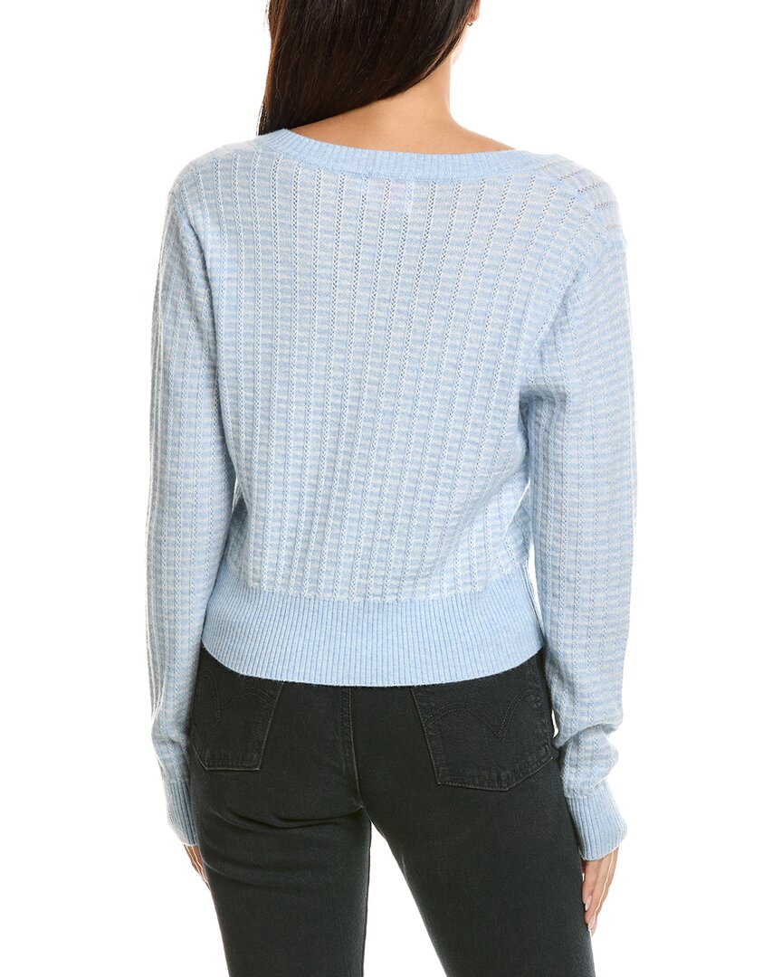 Brodie Cashmere Brodie Cashmere Ethereal Stitch V-Neck Cashmere Sweater