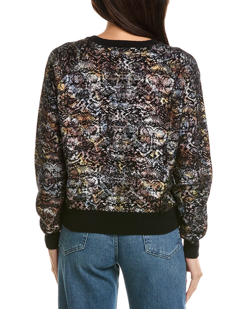 Brodie Cashmere Brodie Cashmere Felicity Foiled Snake Crewneck Cashmere Sweater
