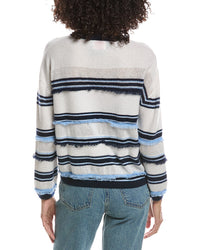 Brodie Cashmere Brodie Cashmere Funky Stripe Crewneck Cashmere Sweater