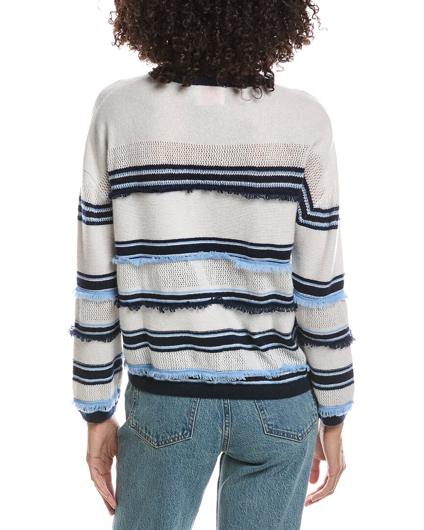 Brodie Cashmere Brodie Cashmere Funky Stripe Crewneck Cashmere Sweater