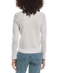 Brodie Cashmere Brodie Cashmere Glitz Split Cuff Crewneck Cashmere Sweater