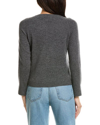 Brodie Cashmere Brodie Cashmere Glitz Split Cuff Crewneck Cashmere Sweater