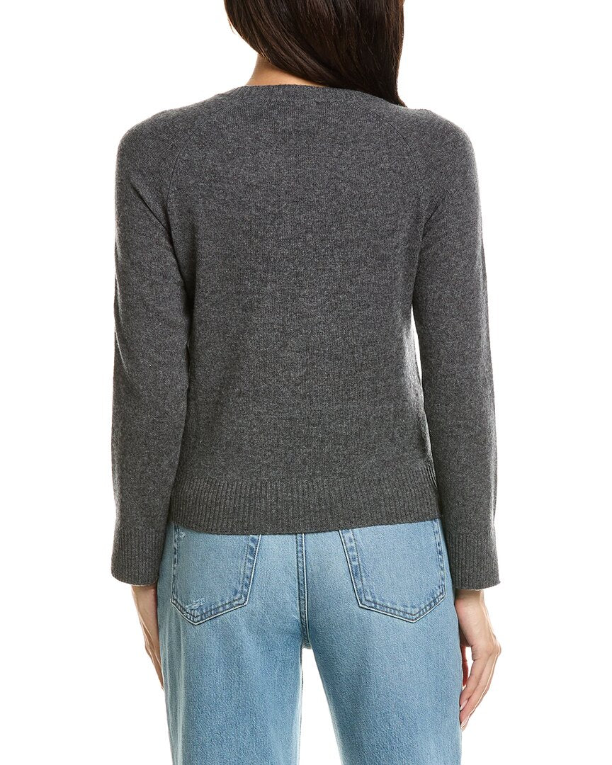 Brodie Cashmere Brodie Cashmere Glitz Split Cuff Crewneck Cashmere Sweater