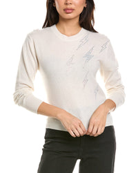 Brodie Cashmere Brodie Cashmere Hazel Hot Fix Bolt Crewneck Cashmere Sweater
