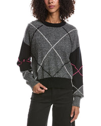 Brodie Cashmere Brodie Cashmere Highland Argyle Crewneck Cashmere Sweater