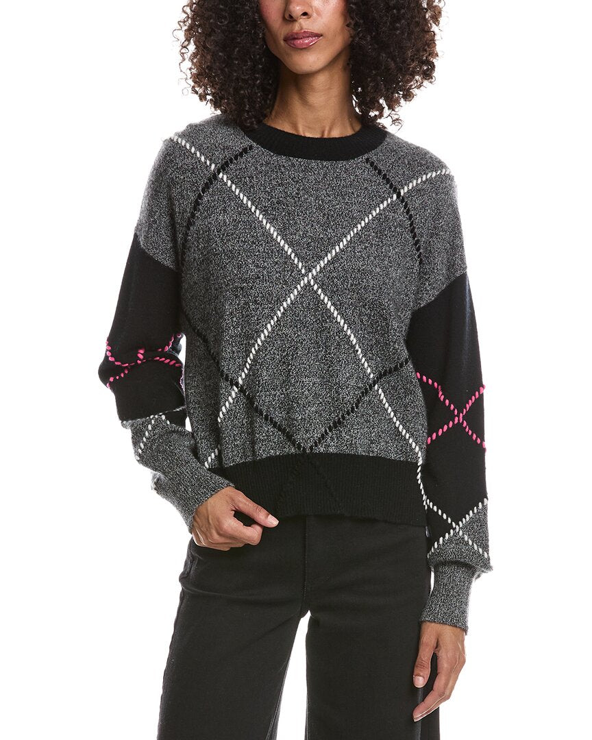 Brodie Cashmere Brodie Cashmere Highland Argyle Crewneck Cashmere Sweater