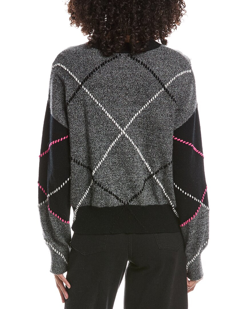 Brodie Cashmere Brodie Cashmere Highland Argyle Crewneck Cashmere Sweater