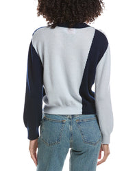 Brodie Cashmere Brodie Cashmere Hot Fix Color Block Cashmere Sweater