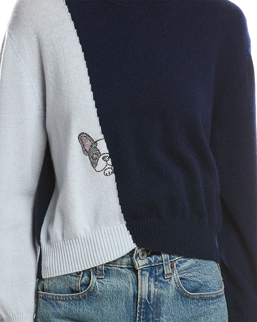 Brodie Cashmere Brodie Cashmere Hot Fix Color Block Cashmere Sweater