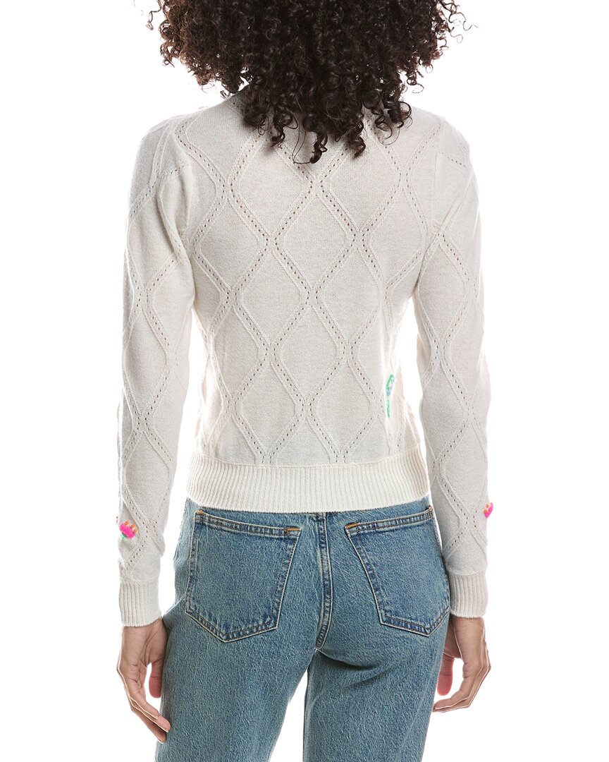 Brodie Cashmere Brodie Cashmere Lightweight Floral Cashmere Sweater