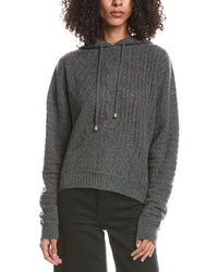 Brodie Cashmere Brodie Cashmere Luxe Cable Cashmere Hoodie