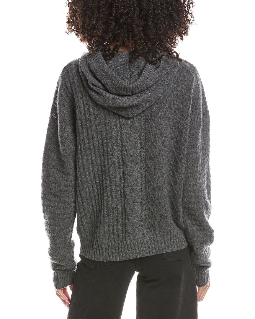 Brodie Cashmere Brodie Cashmere Luxe Cable Cashmere Hoodie