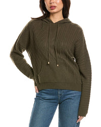 Brodie Cashmere Brodie Cashmere Luxe Cable Cashmere Hoodie