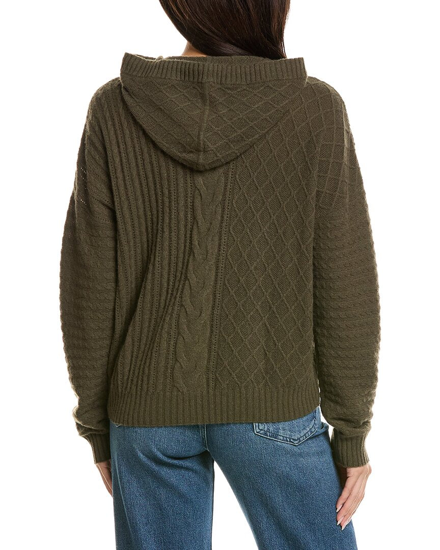 Brodie Cashmere Brodie Cashmere Luxe Cable Cashmere Hoodie
