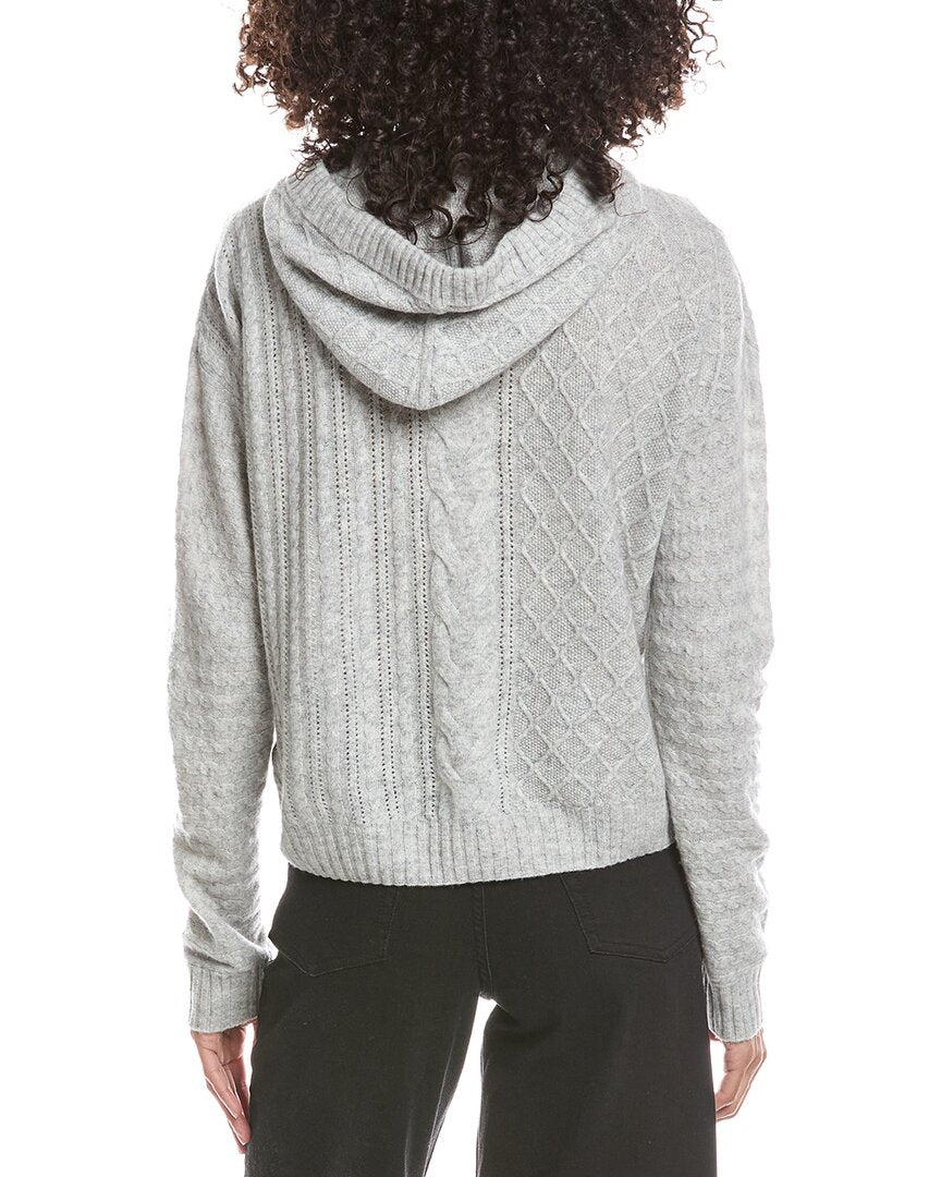 Brodie Cashmere Brodie Cashmere Luxe Cable Cashmere Hoodie