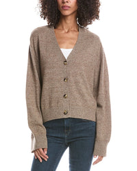 Brodie Cashmere Brodie Cashmere Luxe High V-Neck Cashmere Sweater Cashmere Cardigan