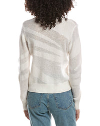 Brodie Cashmere Brodie Cashmere Mix Gauge Zebra Cashmere Sweater