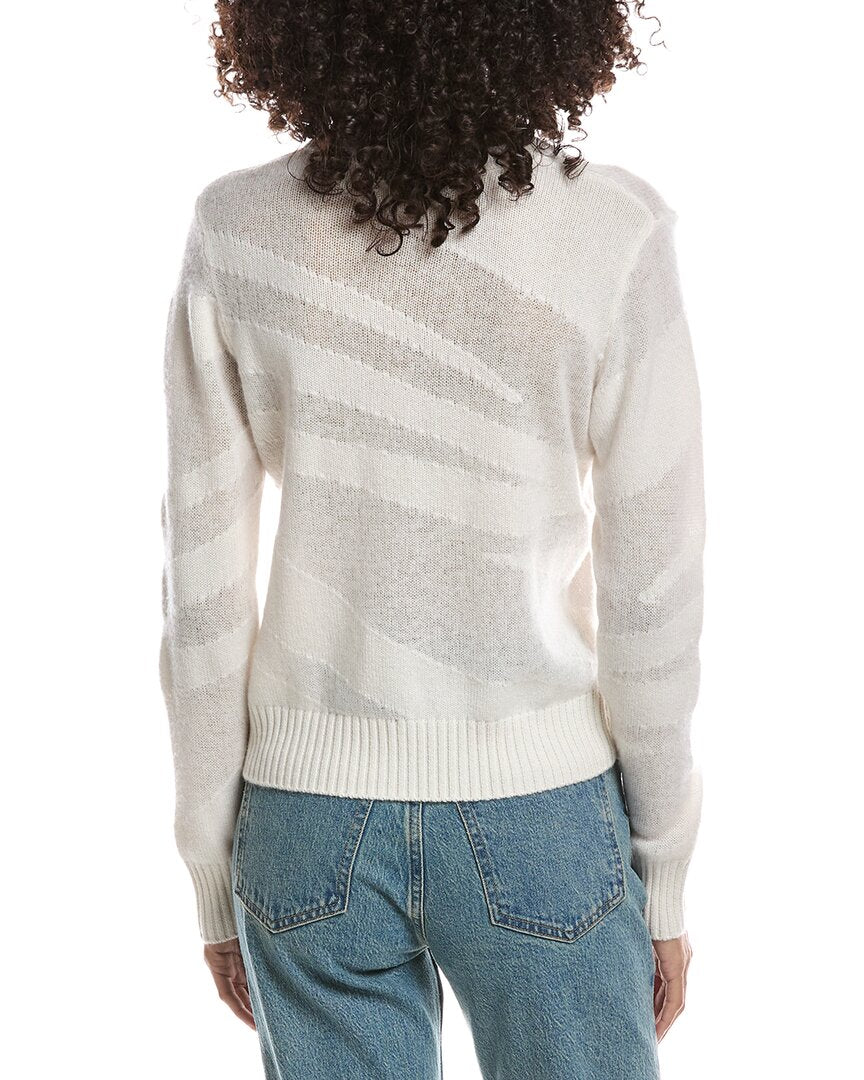 Brodie Cashmere Brodie Cashmere Mix Gauge Zebra Cashmere Sweater