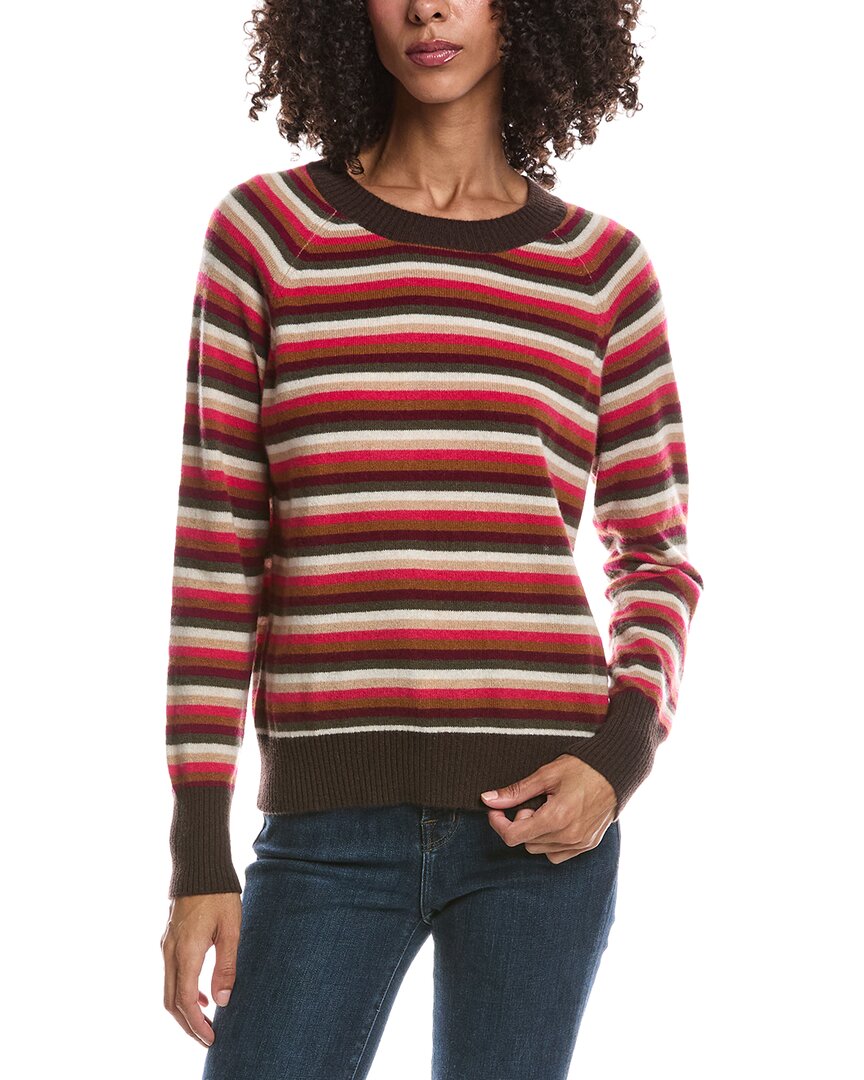 Brodie Cashmere Brodie Cashmere Multi Colored Crewneck Cashmere Sweater