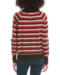Brodie Cashmere Brodie Cashmere Multi Colored Crewneck Cashmere Sweater
