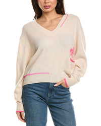 Brodie Cashmere Brodie Cashmere Palm Pocket V-Neck Cashmere Sweater