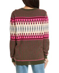 Brodie Cashmere Brodie Cashmere Phoebe Jacquard Crewneck Cashmere Sweater