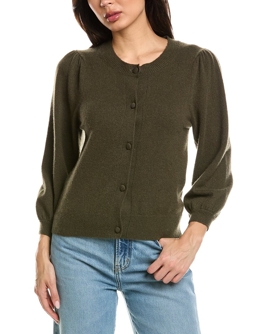 Brodie Cashmere Brodie Cashmere Poppy Puff Sleeve Cashmere Cardigan
