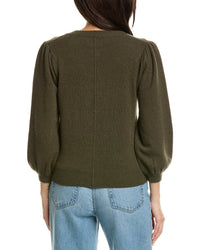 Brodie Cashmere Brodie Cashmere Poppy Puff Sleeve Cashmere Cardigan
