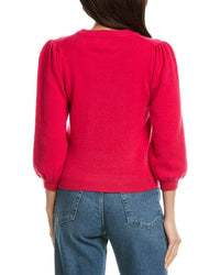 Brodie Cashmere Brodie Cashmere Poppy Puff Sleeve Crewneck Cashmere Sweater