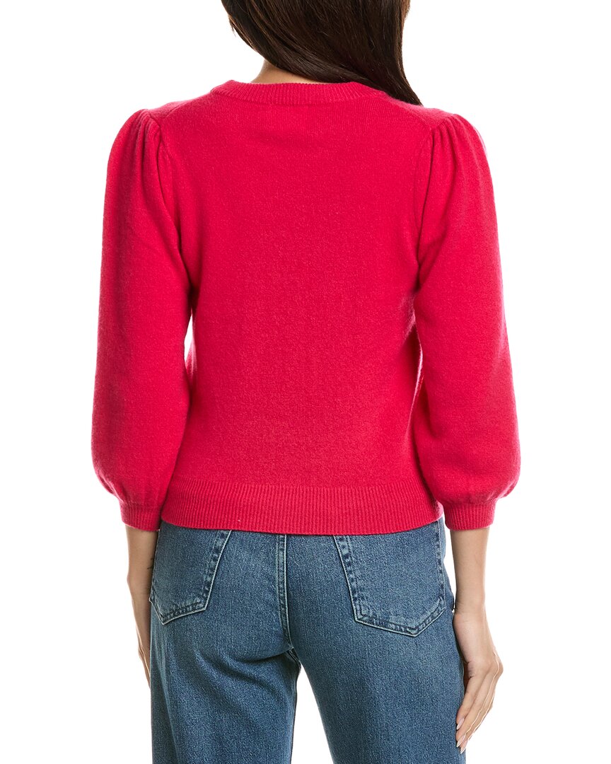 Brodie Cashmere Brodie Cashmere Poppy Puff Sleeve Crewneck Cashmere Sweater