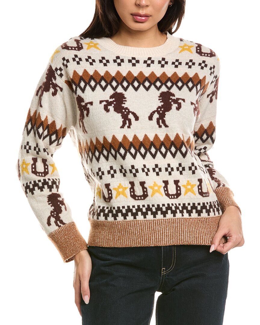 Brodie Cashmere Brodie Cashmere Rodeo Fairisle Crewneck Cashmere Sweater