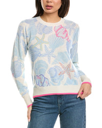 Brodie Cashmere Brodie Cashmere Scatter Shell Crewneck Cashmere Sweater