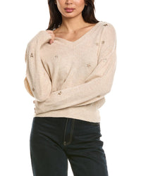 Brodie Cashmere Brodie Cashmere Sea Embroidery V-Neck Cashmere Sweater
