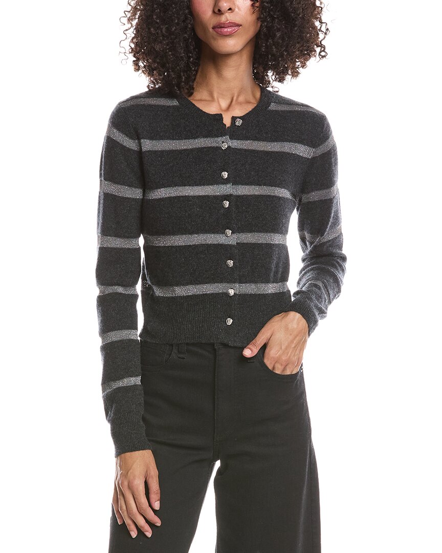 Brodie Cashmere Brodie Cashmere Simone Stripe Cashmere-Blend Cashmere Cardigan