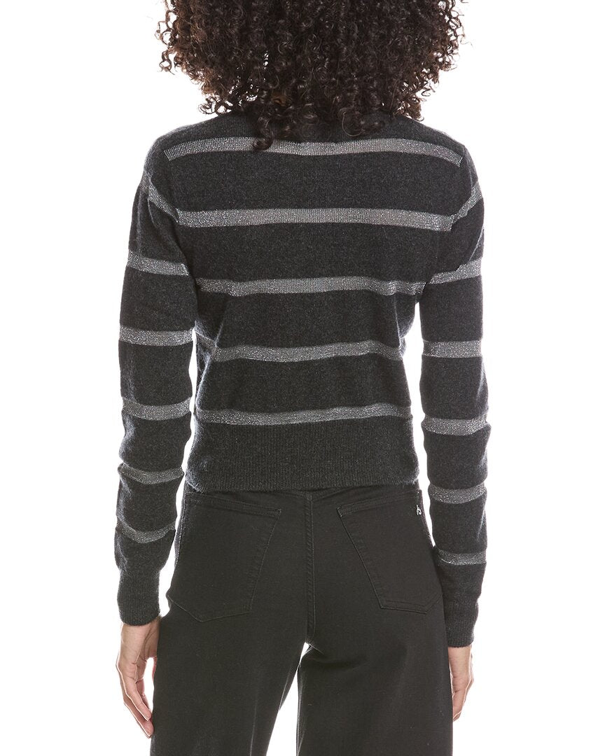 Brodie Cashmere Brodie Cashmere Simone Stripe Cashmere-Blend Cashmere Cardigan