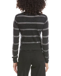 Brodie Cashmere Brodie Cashmere Simone Stripe Cashmere-Blend V-Neck Cashmere Sweater
