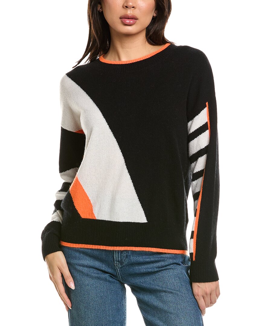 Brodie Cashmere Brodie Cashmere Spencer Spliced Stripe Crewneck Cashmere Sweater