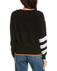 Brodie Cashmere Brodie Cashmere Spencer Spliced Stripe Crewneck Cashmere Sweater