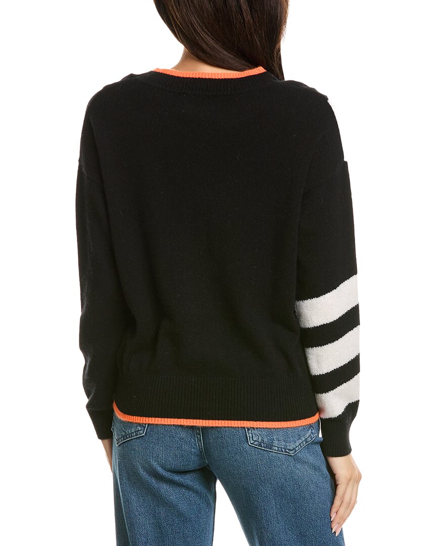 Brodie Cashmere Brodie Cashmere Spencer Spliced Stripe Crewneck Cashmere Sweater