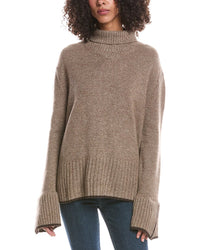 Brodie Cashmere Brodie Cashmere Split Cuff High Neck Cashmere Sweater