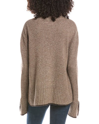 Brodie Cashmere Brodie Cashmere Split Cuff High Neck Cashmere Sweater