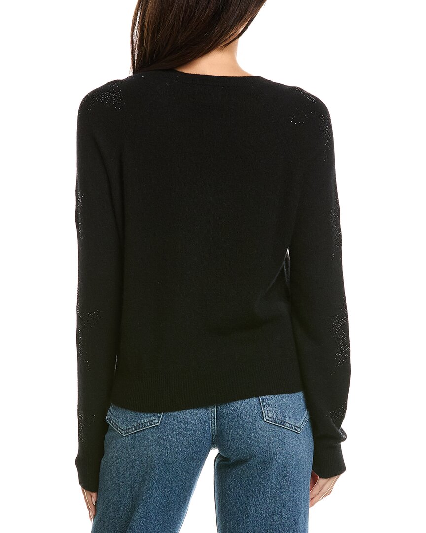 Brodie Cashmere Brodie Cashmere Star Dust Sleeve Crewneck Cashmere Sweater